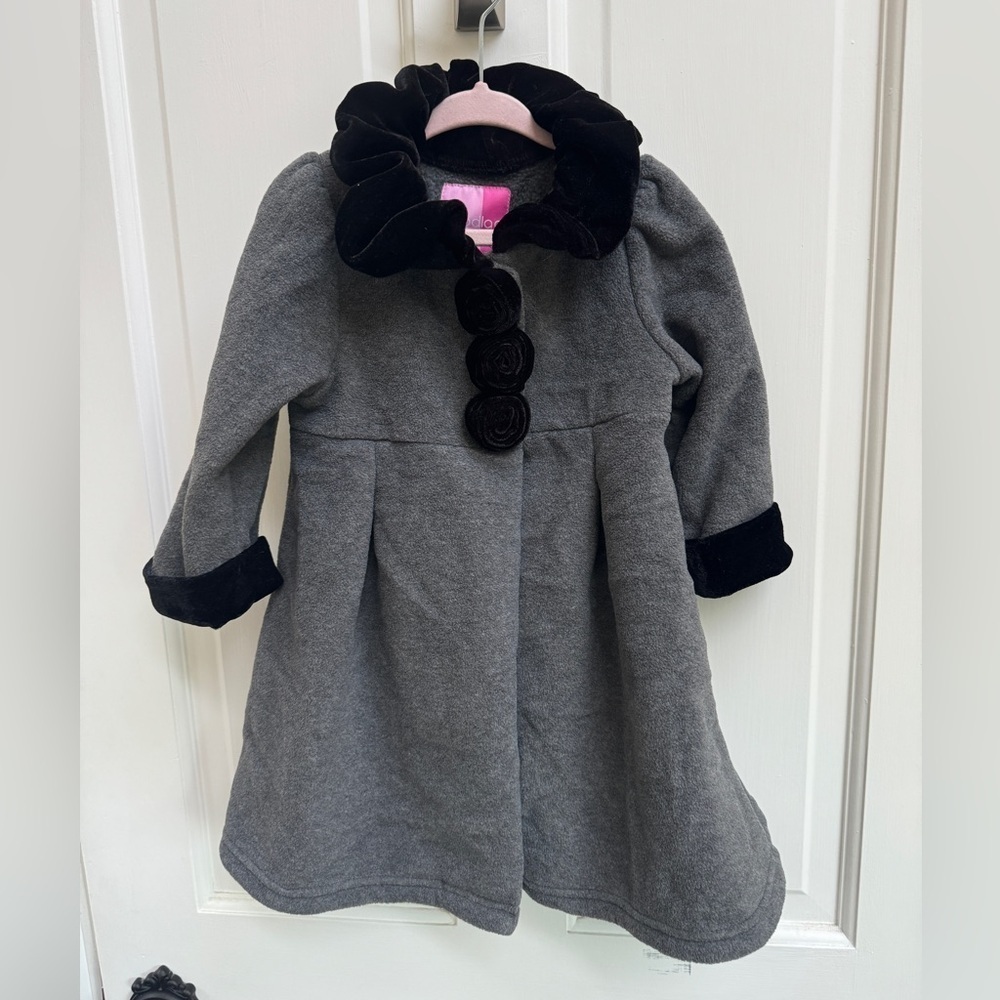 NWOT Goodlad 2T Gray and Black Girls Formal Pea Coat